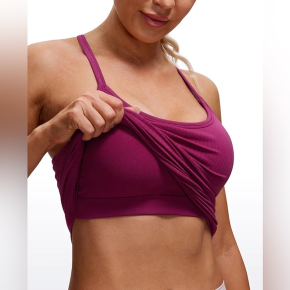 Speedy Seamless Built-in Bra Tank Y-back - Pure Color - Picture 3 of 5
